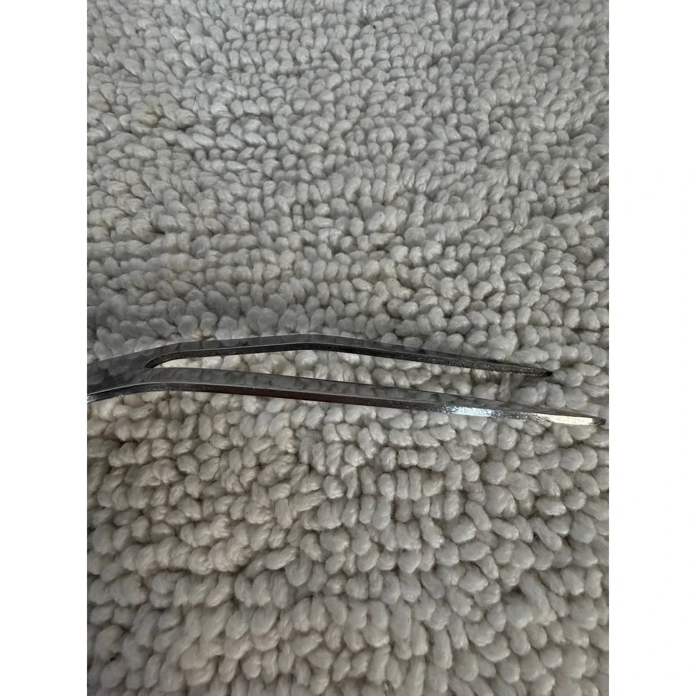 Vintage Stainless Steel Carving Fork Wood‎ Handle Japan